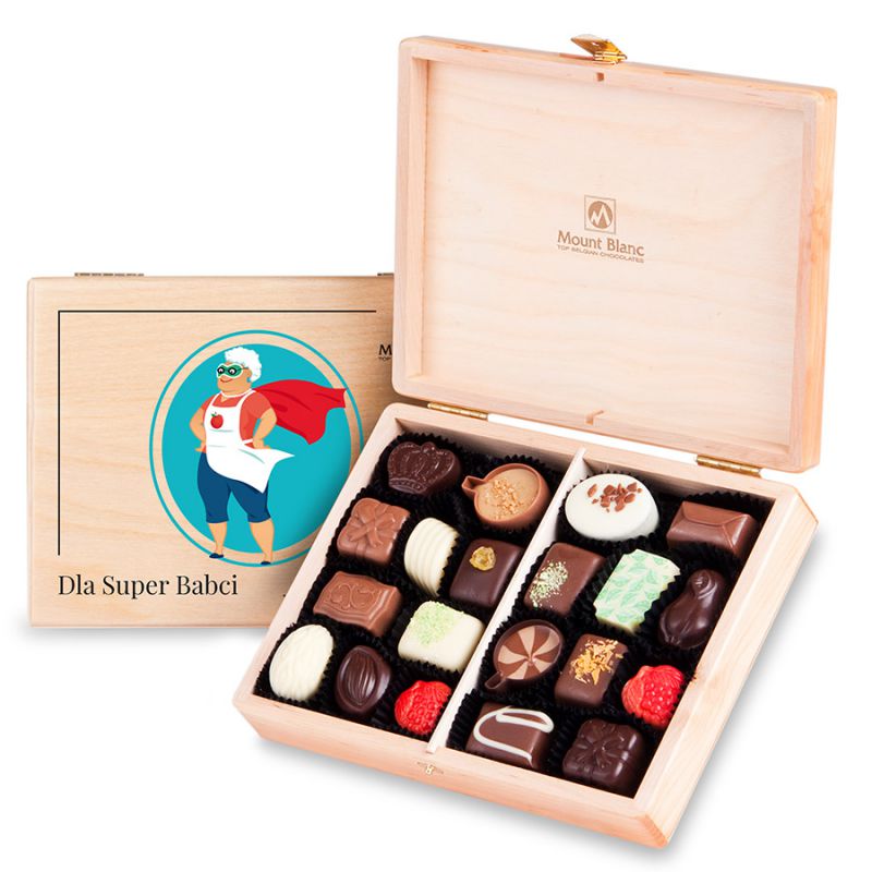 Czekoladki na prezent Decor Duo Light Super Babcia - MountBlanc - 1