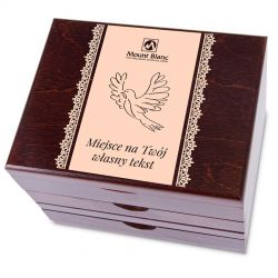 Czekoladki ślubne Luxury Trio z życzeniami. Prezent na wesele - MountBlanc - 2