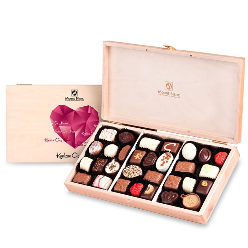 Czekoladki na dzień matki Decor Trio Light Kocham Cię Mamo - MountBlanc - 1