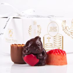 Prezent na komunię Ballotin White no.1 z pralinkami - MountBlanc - 3