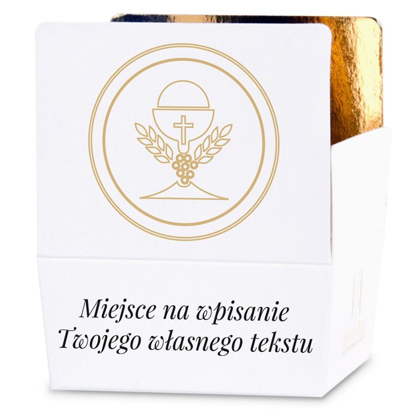 Czekoladki na komunię Mini Ballotin White no.2 z Twoimi życzeniami - MountBlanc - 1