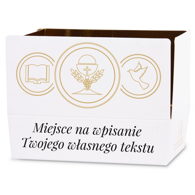 Mini Ballotin White no.3 z Twoimi życzeniami na Pierwszą Komunię Świętą - MountBlanc - 1