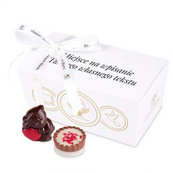 Czekoladki na Pierwszą Komunię Ballotin White no.1 z Twoimi życzeniami - MountBlanc - 2