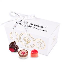 Czekoladki komunijne Ballotin White no.3 z Twoimi życzeniami - MountBlanc - 2