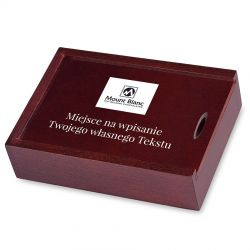Szkatułka Smooth z Twoim tekstem. Czekoladki z nadrukiem - MountBlanc - 2
