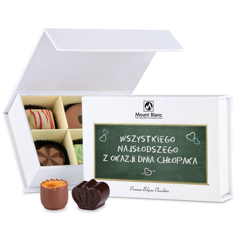 Bombonierka Finesse White Najsłodsze życzenia w Dniu Chłopaka - MountBlanc - 1