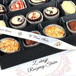 Czekoladki na rocznicę ślubu Premium White - MountBlanc - 4