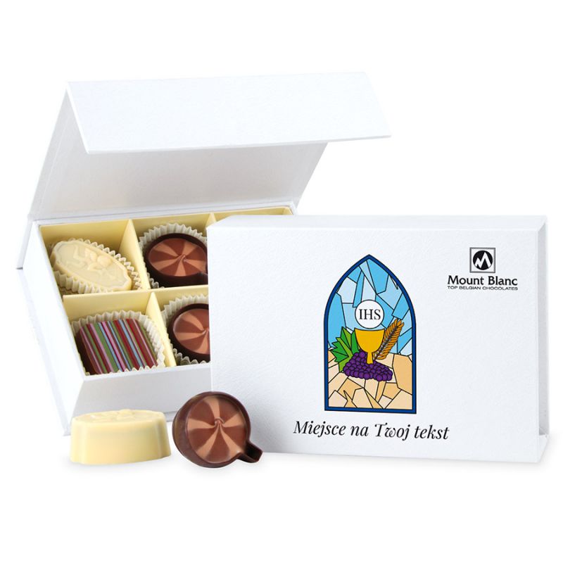 Czekoladki komunijne Finesse White z Twoimi życzeniami - MountBlanc - 1