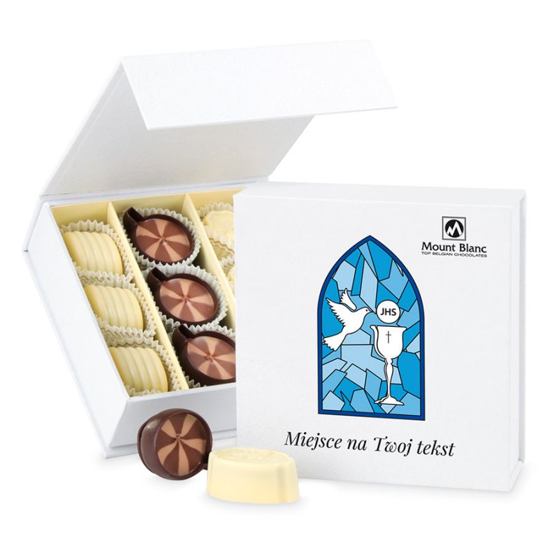 Bombonierka na komunię Finesse White no.2 z Twoimi życzeniami - MountBlanc - 1