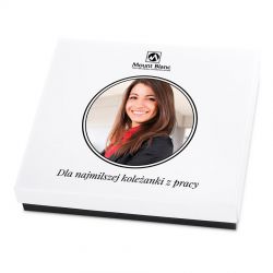 Bombonierka Premium White Dla najmilszej koleżanki z pracy ze zdjęciem - MountBlanc - 2