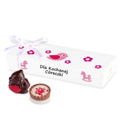 Czekoladki dla dziewczynki Mini Ballotin White no.5 Dla Kochanej Córeczki - MountBlanc - 3