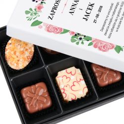 Czekoladowe zaproszenie ślubne, Bombonierka Premium Mini - MountBlanc - 3