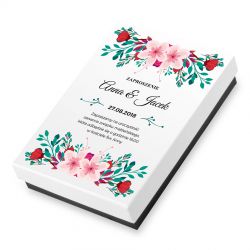 Zaproszenie na ślub z Twoim tekstem, bombonierka Premium Mini White - MountBlanc - 2