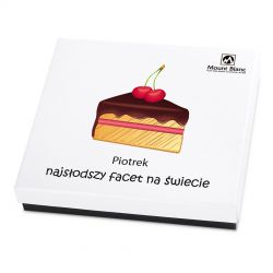 Bombonierka Premium White Najsłodszy facet na świecie z imieniem Twojego chłopaka - MountBlanc - 2
