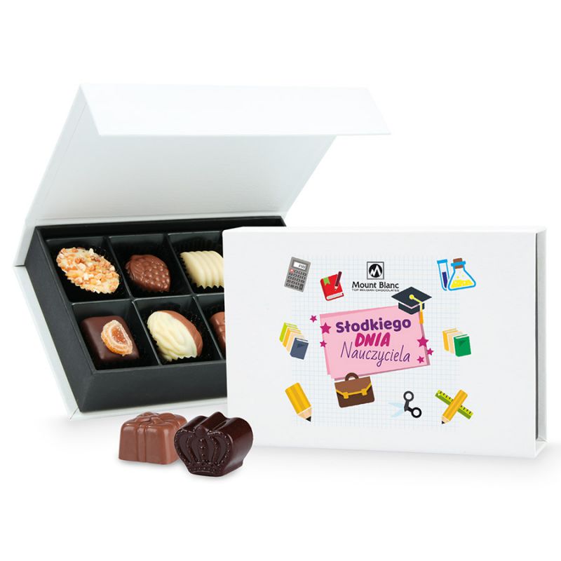 Praliny na Dzień Nauczyciela Chocolate Box White Mini - MountBlanc - 1