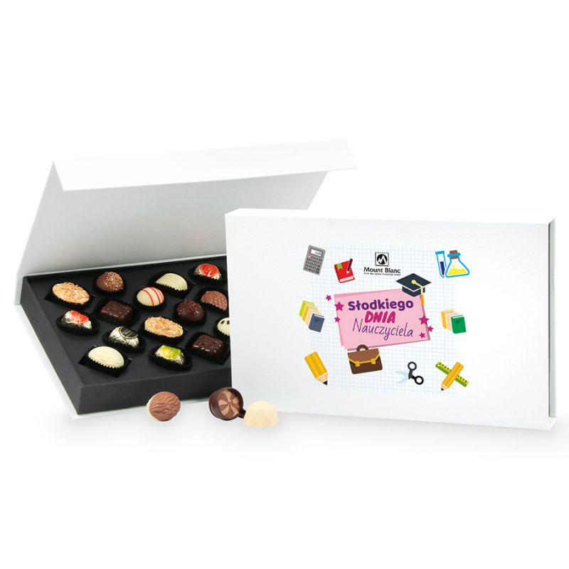 Czekoladki dla nauczyciela Chocolate Box White - MountBlanc - 1