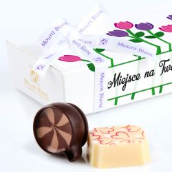 Czekoladki Mini Ballotin White no.4 z Twoimi życzeniami na Dzień Babci - MountBlanc - 3