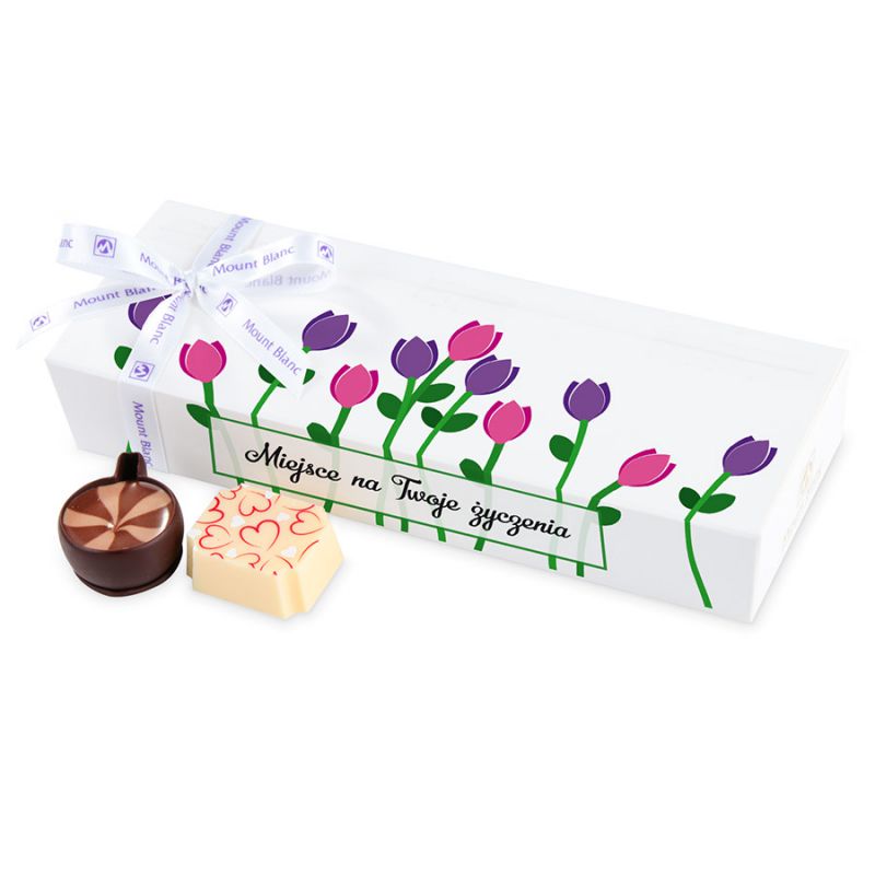 Czekoladki na Dzień Babci Mini Ballotin White no.5 z Twoimi życzeniami - MountBlanc - 1