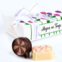 Czekoladki na Dzień Babci Mini Ballotin White no.5 z Twoimi życzeniami - MountBlanc - 3
