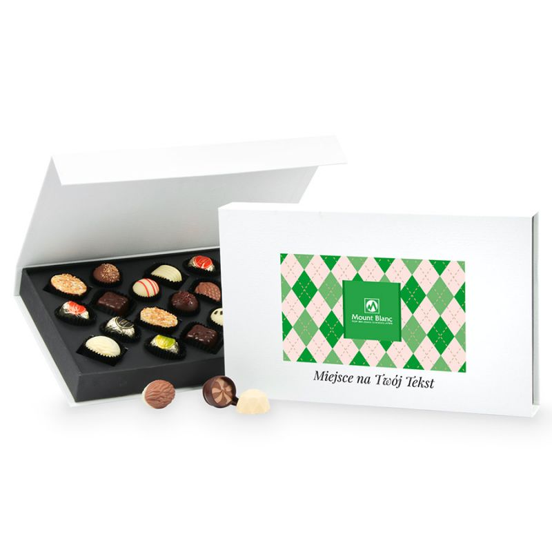 Czekoladki z okazji Dnia Dziadka Chocolate Box White z Twoimi życzeniami - MountBlanc - 1