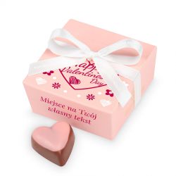 Czekoladki na Walentynki Mini Ballotin Pink no.2 z Twoim tekstem - MountBlanc - 1