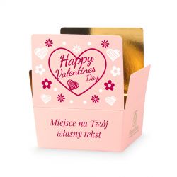 Czekoladki na Walentynki Mini Ballotin Pink no.2 z Twoim tekstem - MountBlanc - 2