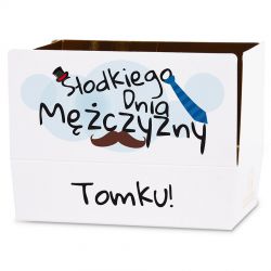 Czekoladki na Dzień Mężczyzny Mini Ballotin White no.3 z Twoim imieniem - MountBlanc - 2