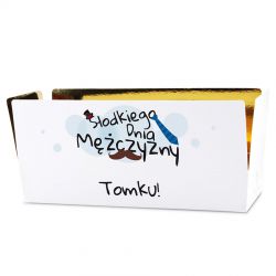 Czekoladki Mini Ballotin White no.5 Słodkiego Dnia Mężczyzny z Twoim imieniem - MountBlanc - 2