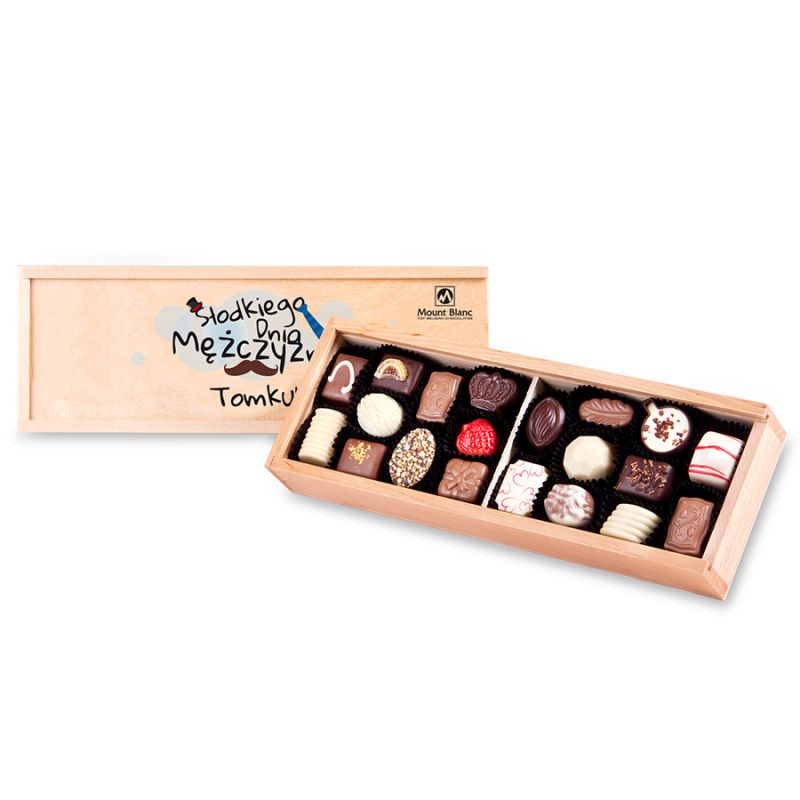 Czekoladki dla mężczyzny Smooth Duo Light z Twoim imieniem - MountBlanc - 1