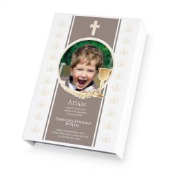 Czekoladowe zaproszenie na komunię Chocolate Box White Mini z Twoim zdjęciem i tekstem - MountBlanc - 2