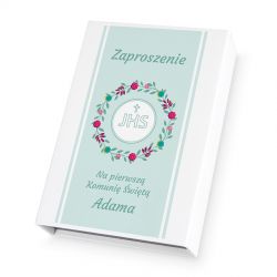 Bombonierka Chocolate Box White Mini, zaproszenie na komunię z Twoim tekstem - MountBlanc - 2