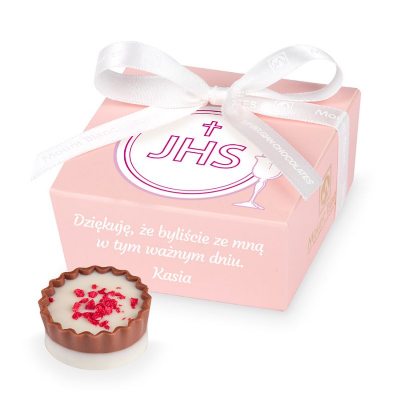 Podziękowanie za przybycie na komunię Mini Ballotin Pink no.2 - MountBlanc - 1