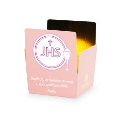 Podziękowanie za przybycie na komunię Mini Ballotin Pink no.2 - MountBlanc - 3
