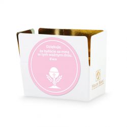 Mini Ballotin White no.1, podziękowania dla gości komunijnych od dziewczynki z Twoim imieniem - MountBlanc - 2