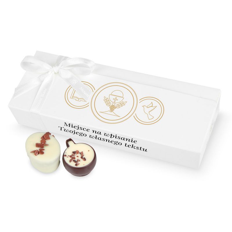 Prezent na komunię Mini Ballotin White no.5 z Twoimi życzeniami - MountBlanc - 1
