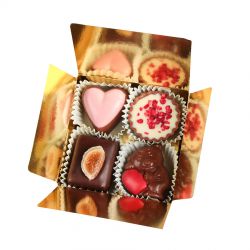 Czekoladki na Pierwszą Komunię Świętą dla dziewczynki Mini Ballotin PInk no.2 z Twoimi życzeniami - MountBlanc - 3