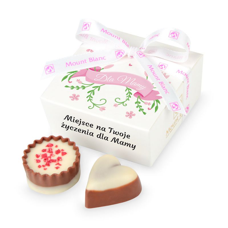 Czekoladki dla Mamy Ballotin White no.2 z Twoimi życzeniami - MountBlanc - 1