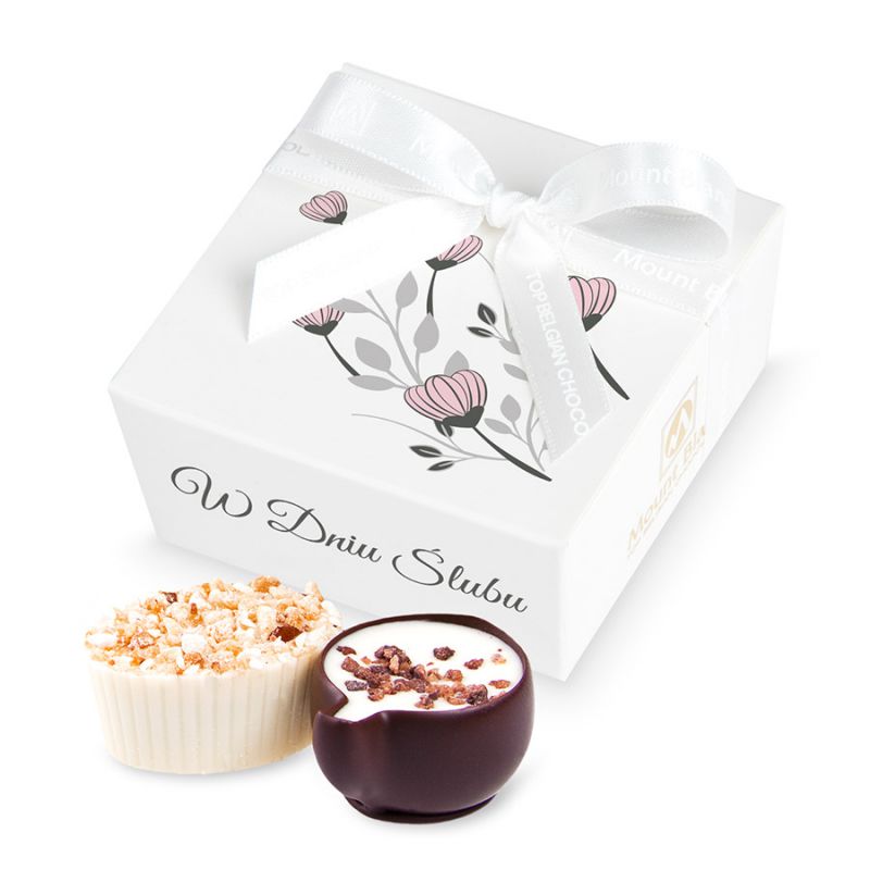 Czekoladki ślubne Mini Ballotin White no.2 - MountBlanc - 1