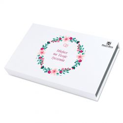 Bombonierka dla Młodej Pary Chocolate Box White z Twoimi życzeniami - MountBlanc - 2