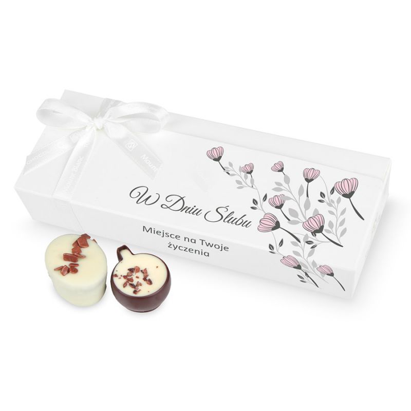 Prezent dla Młodej Pary Mini Ballotin White no.5 z Twoimi życzeniami - MountBlanc - 2