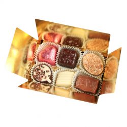 Podziękowania dla gości weselnych, czekoladki Mini Ballotin Pink no.3 z Twoim tekstem - MountBlanc - 3