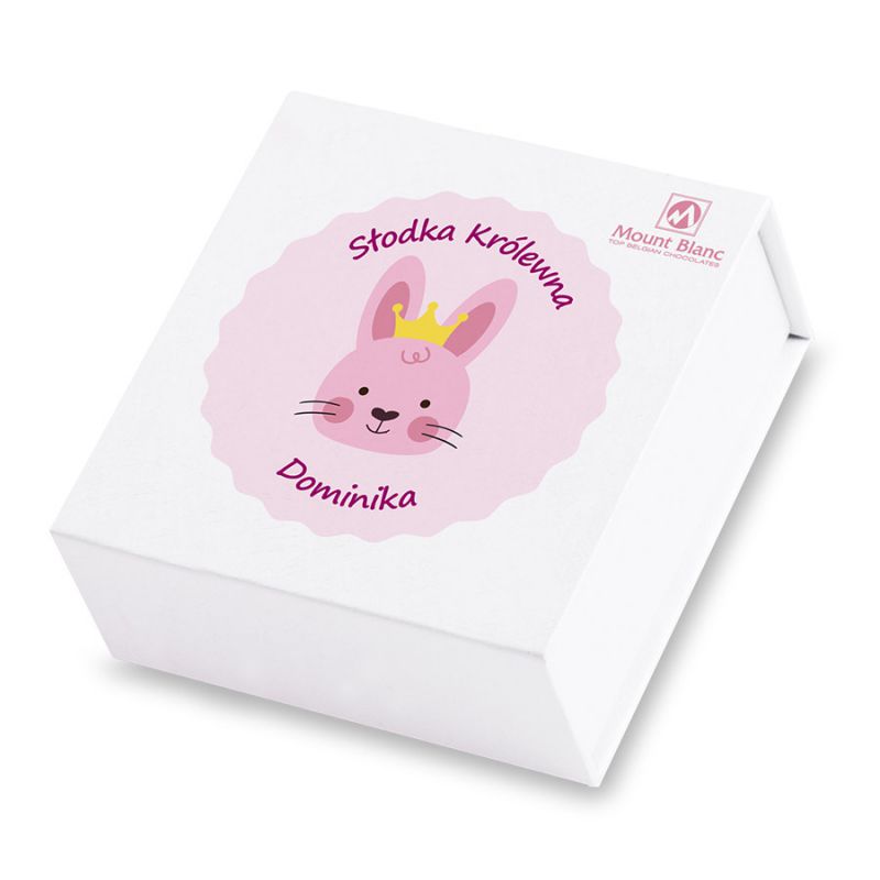 Czekoladki dla dziewczynki na Dzień Dziecka Finesse White no.1 "Słodka Królewna" z imieniem dziecka - MountBlanc - 2