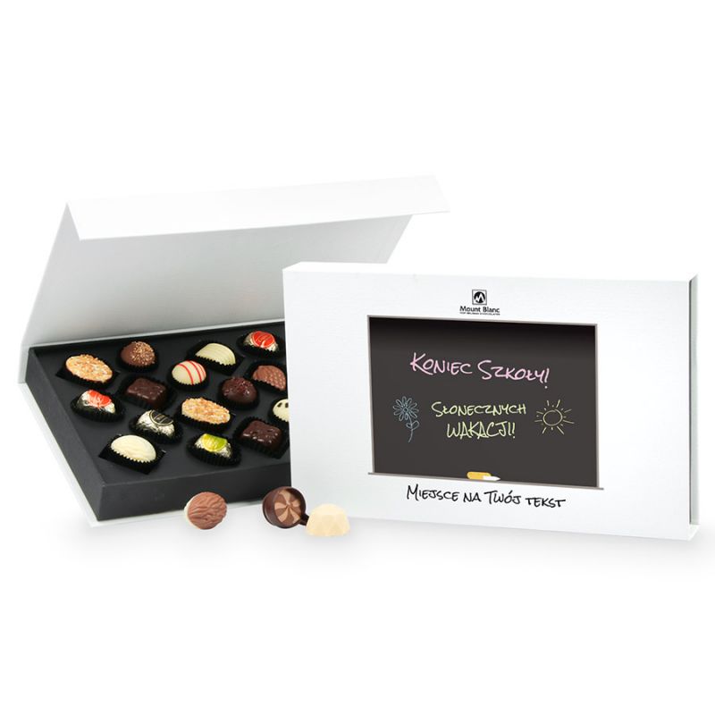 Czekoladki Chocolate Box White z Twoimi życzeniami dla nauczyciela - MountBlanc - 1