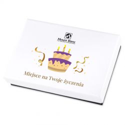 Czekoladki na urodziny Premium White Mini z Twoimi życzeniami - MountBlanc - 2