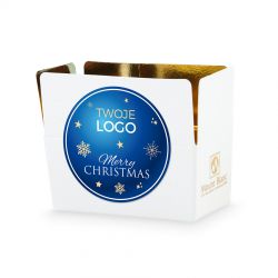 Czekoladki na Boże Narodzenie Mini Ballotin White no.1 z logo firmy. Czekoladki na prezent - MountBlanc - 2