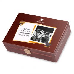 Czekoladki dla nauczyciela Decor Dark ze zdjęciem i Twoimi życzeniami - MountBlanc - 2