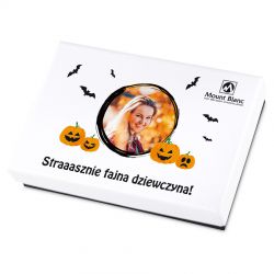 Czekoladowy prezent Premium White Mini z Twoim zdjęciem Straaasznie fajna dziewczyna - MountBlanc - 2
