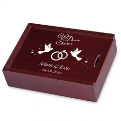 Czekoladowy upominek z okazji ślubu Smooth Dark z imionami Państwa Młodych - MountBlanc - 2