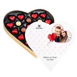 Czekoladki dla zakochanych Sweet Heart White Maxi z Twoim zdjęciem i życzeniami