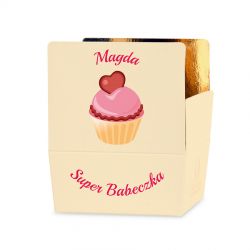 Czekoladki Mini Ballotin Cream no.2 Super Babeczka z Twoim imieniem - MountBlanc - 2